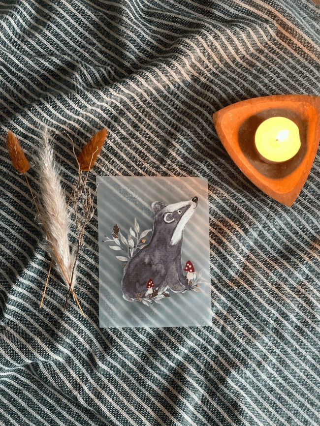Bügelbild Dachs