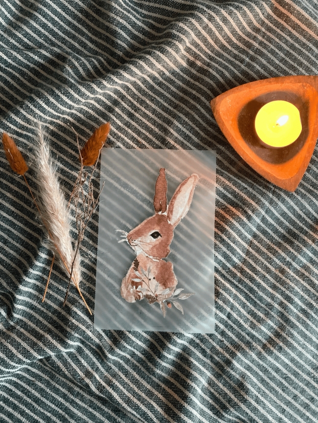 Bügelbild Hase