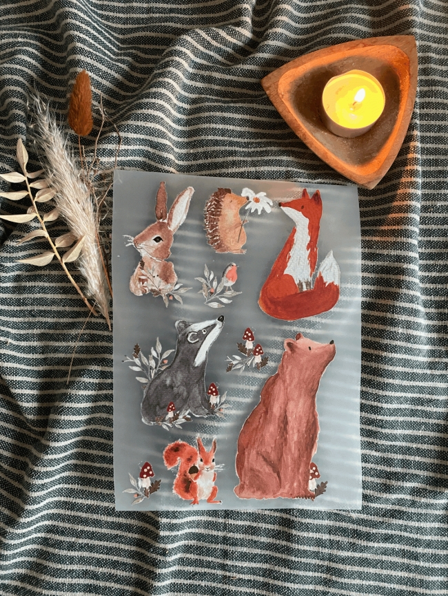 Bügelbild Set Wald