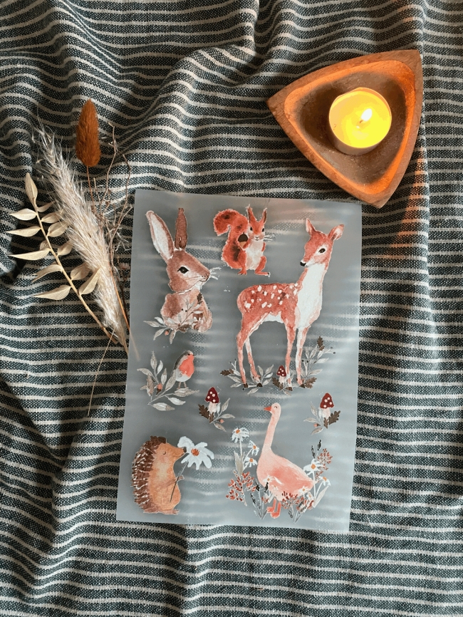Bügelbild Set Wiese