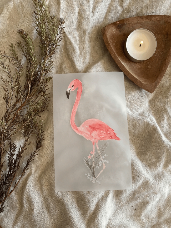 Bügelbild Flamingo